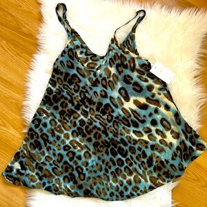 NWT Boutique Animal Cheetah Print Cami Tank Top One Size
